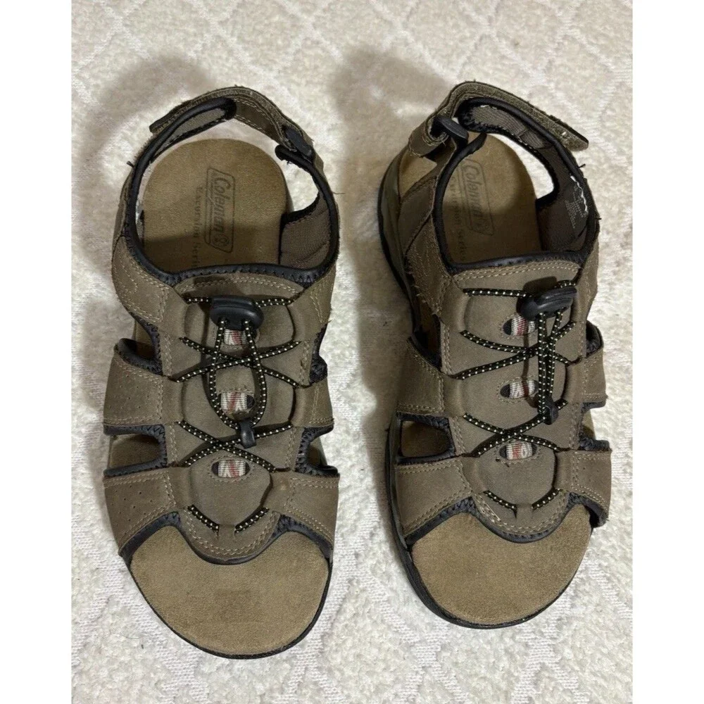 Coleman Excursion Series Kyran Brown Sandals Adjustable Heel Comfort Mens Size 8